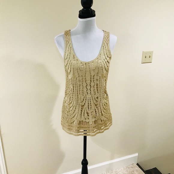 EXPRESS Crocheted metallic tank - Picture 3 of 9